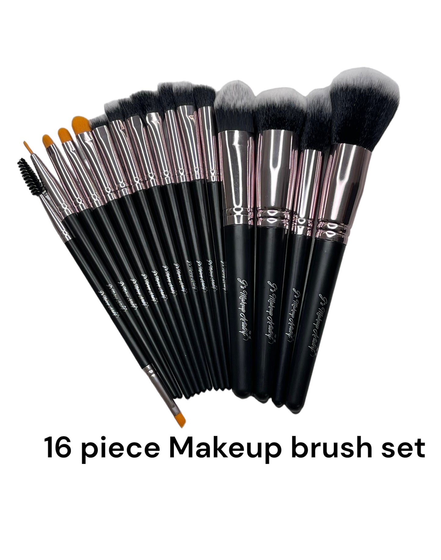 J's Makeup Artistry Branded Synthetic Makeup Brushes
